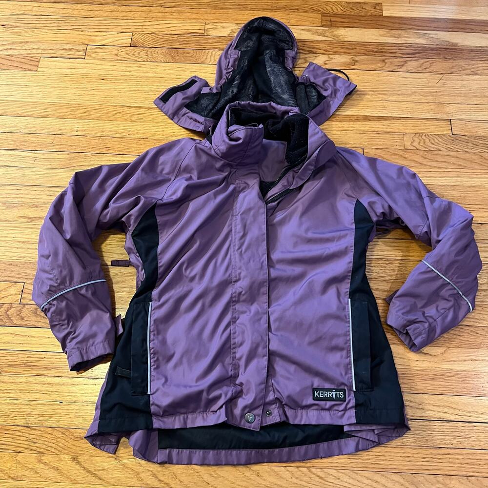 Kerrits Jacket Womens Small Purple Equestrian Full Zip Outdoor Hooded Riding **